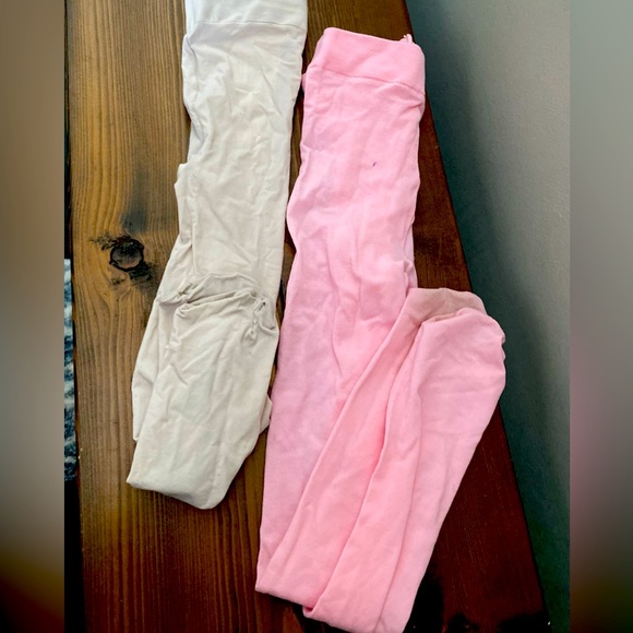 Capezio Girls S Ballet Leotard + 2 Pink and Cream Tights (Fits 4-6) - Picture 3 of 3